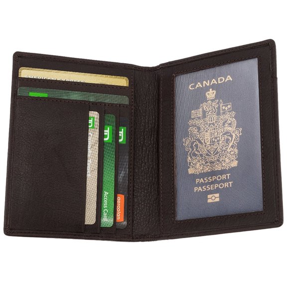 Genuine Leather Passport Holder Case Holder Wallet - Picture 1 of 3